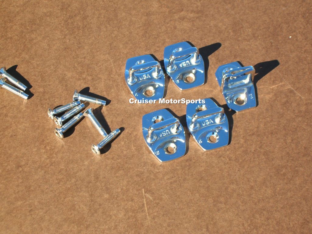 Chrome Door Striker Plates Cruiser Motorsports